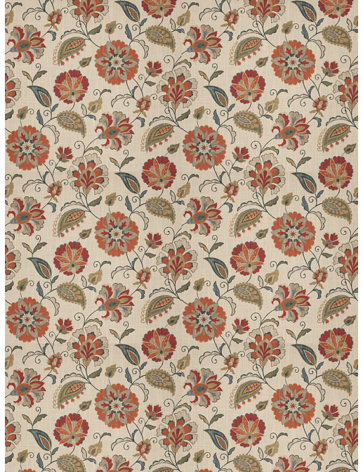 Ткань Fabricut Chromatics Vol.XXV Coral Rondeau floral/Harvest