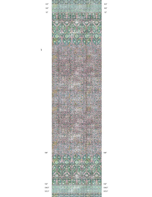 Обои Nicolette Mayer Ottoman Fantasy Iznik Overdye/Green Pink