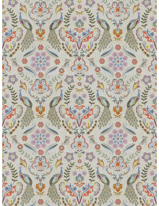 Ткань Trend Echo Citrus/Coral 05132/LinenMulti