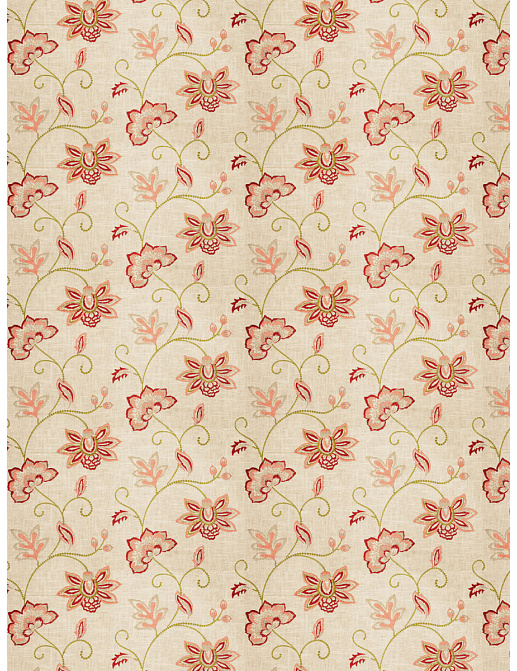 Ткань Fabricut Charlotte Moss Coral Ripoli/Coral