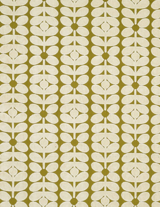 Ткань Orla Kiely Wovens-Volume One VelvetSixtiesStem/YellowOlive