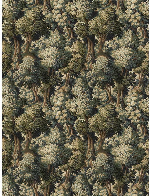 Ткань Fabricut Natural Nuances Vignettes Juniper Basswood/AquaForest