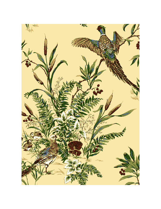 Обои Jaima Brown Retreat Pheasant-Run-Creme