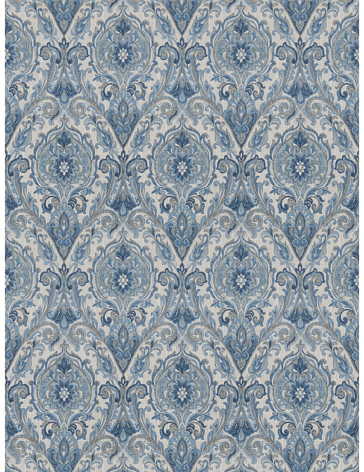 Ткань Fabricut Chromatics Vol.XXV Indigo Allusion Damask/Ink