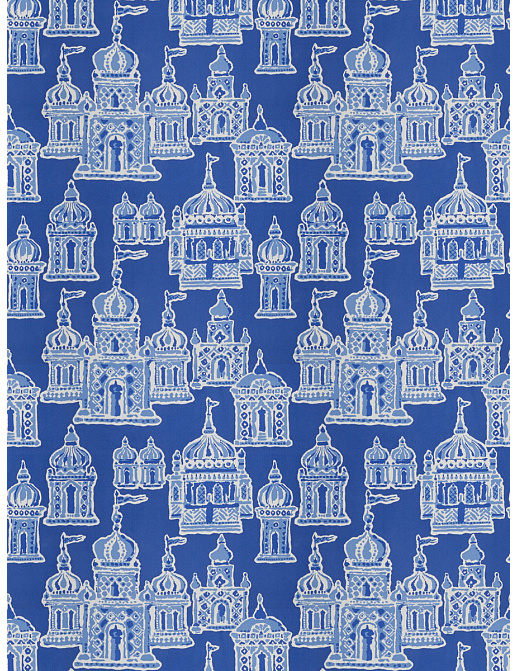 Ткань Stroheim Dana Gibson Prints II Occidental/Cobalt blue