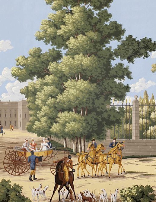 Обои Paul Montgomery Studio Fine Painted Wallpapers The Fox Chase