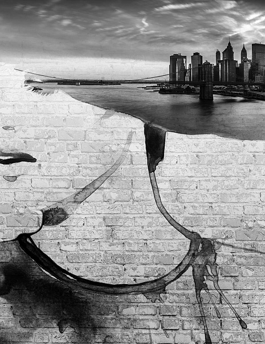 Обои Wall Street Grayscale 16964