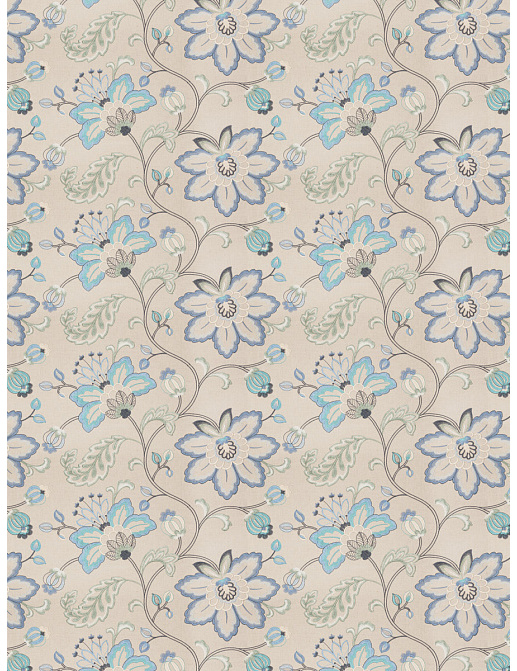 Ткань Fabricut Vignettes Vol.XIII Aqua Bettino floral/Lagoon
