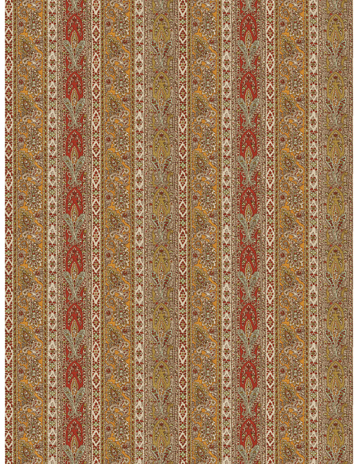 Ткань Fabricut Chromatics Vol.XXIV Guava Penny paisley/Garden spice