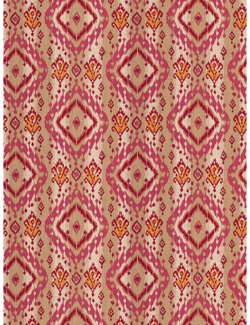 Ткань Fabricut Isabelle Borchgrave Mulberry Ikat paisley/Mulberry
