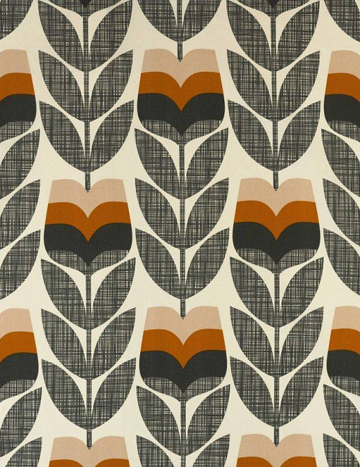 Ткань Orla Kiely Prints-Volume One RoseBud/Orange