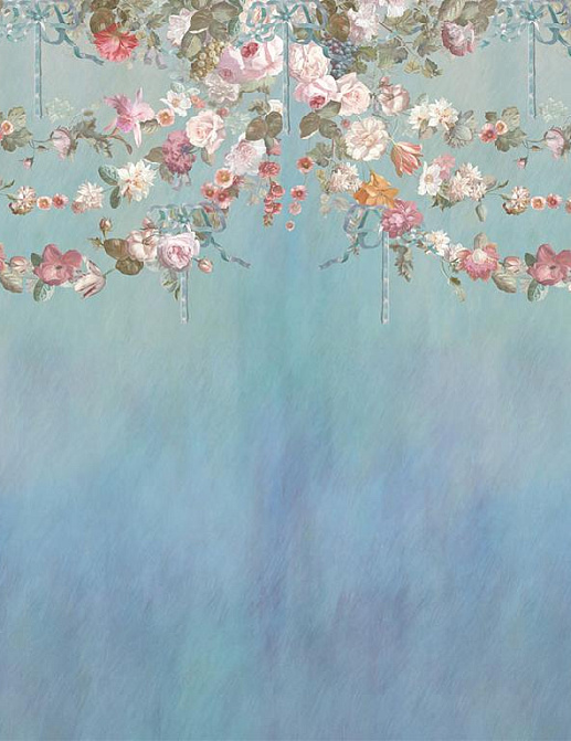 Панно и фотообои Affresco Цветариум Flowers On Ribbon Color 1