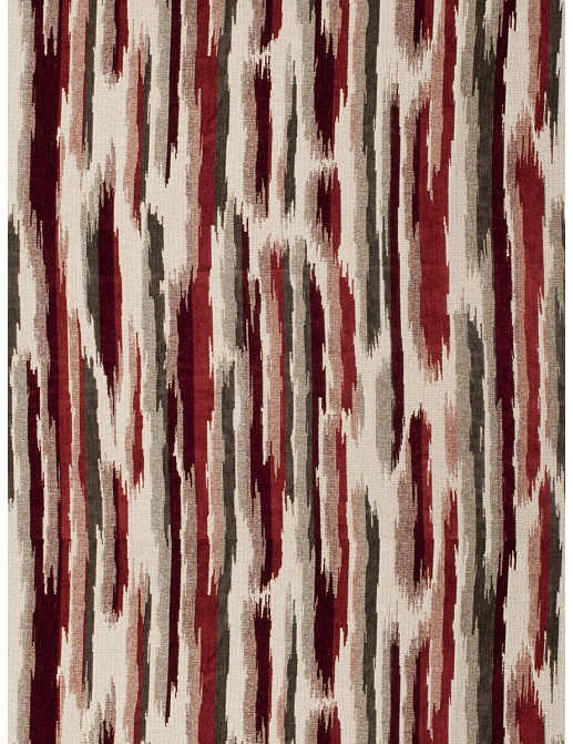Ткань Fabricut Color Studio Vol.VIII Vermillion Parquet Stripe/Redwood