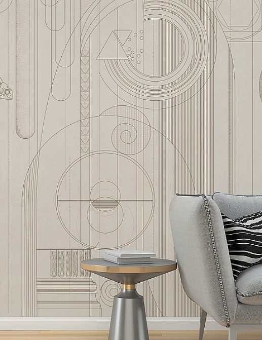 Панно и фотообои Affresco Line Art AF2149-COL5