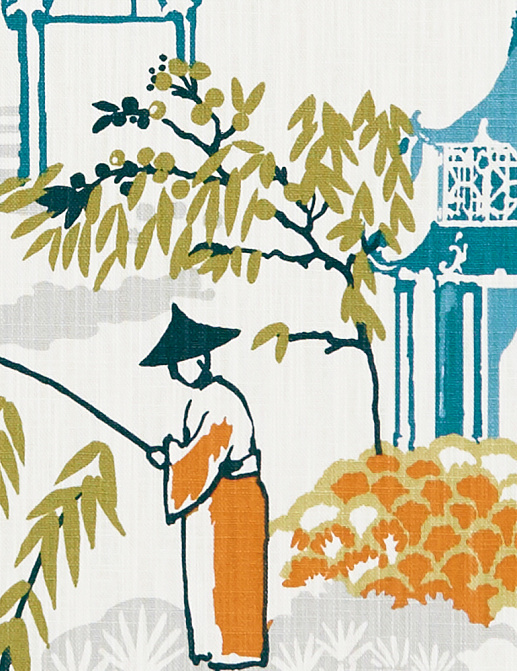 Ткань Clarke & Clarke Oriental Garden F1290/04