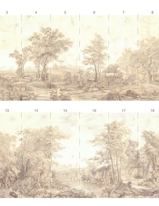Обои Paul Montgomery Studio Book of Murals (Mural Sources) PN-210-PS/Sepia