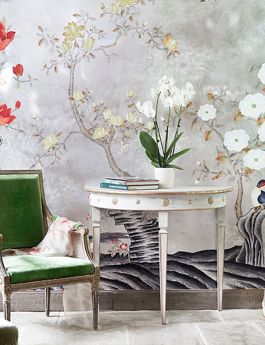 Обои De Gournay Japanese & Korean Japanese Garden/K-05
