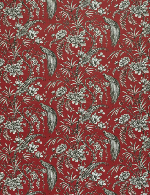 Ткань Ashley Wilde Tahiti Botanist/Crimson