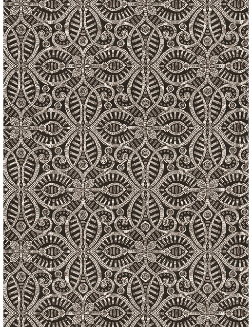 Ткань Fabricut Vignettes Vol.XIII Platinum Boso mosaic/Licorice