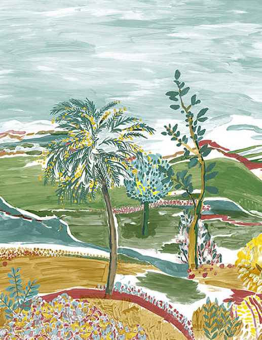 Панно и фотообои Faboie Silk Painting VI F-SN6023