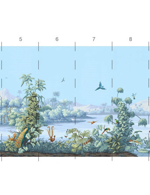 Обои Paul Montgomery Studio Book of Murals (Mural Sources) PN-880-AZ/Cyan
