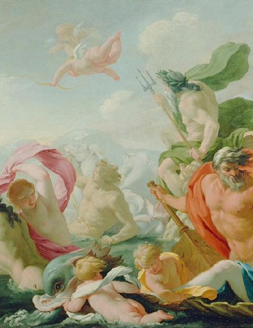 Панно и фотообои Affresco Фрески и фотообои Eustache Le Sueur Marine Gods Paying Homage to Love