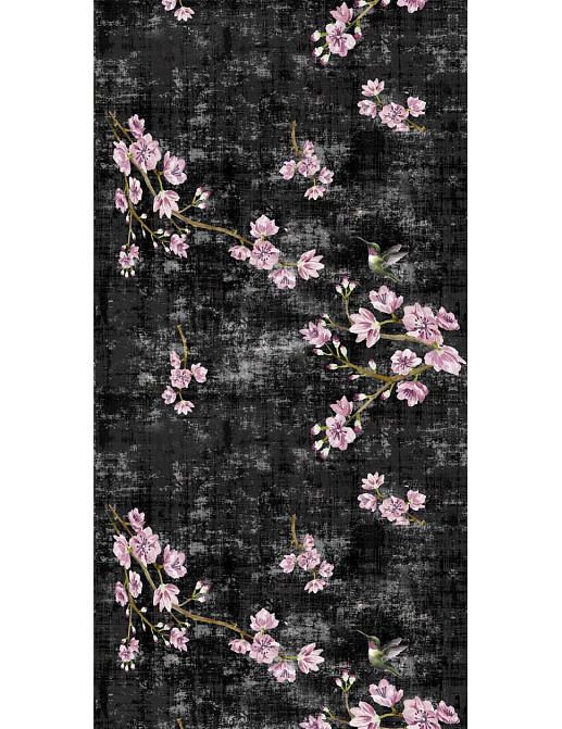 Обои Nicolette Mayer Blossom Chinoiserie Blossom Fantasia/Black Pink