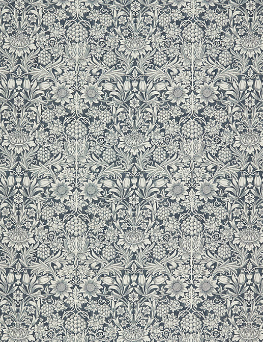Ткань William Morris At Home Kelmscott Gardens Volume I Sunflower/Indigo