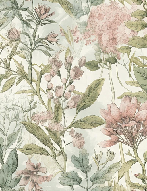 Ткань Marufabrics Florium RetroFlower/1