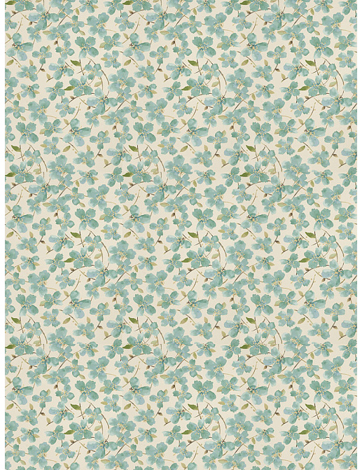 Ткань Fabricut Chromatics Vol.XXIII Teal Kamut floral/Aqua