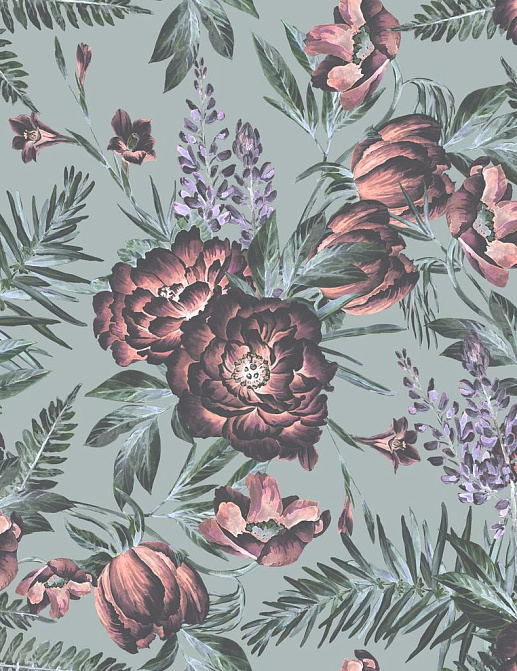 Ткань Marufabrics Florium Magenta/Green