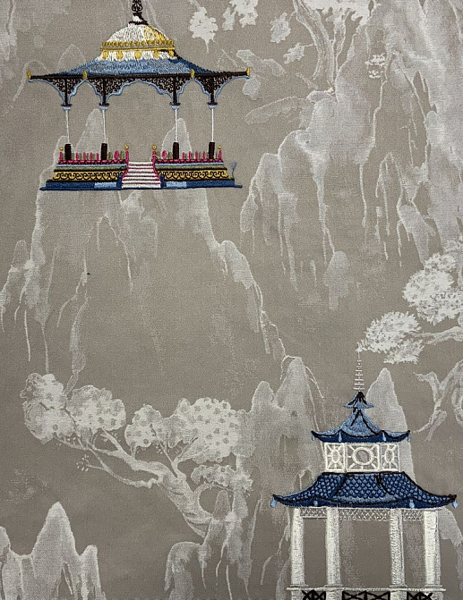 Ткань Galleria Arben Sylvie Imperial Palace/Tea Stain