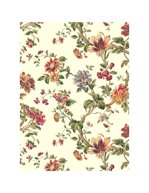 Обои Jaima Brown Chanticleer Madeline-Creme-Blue