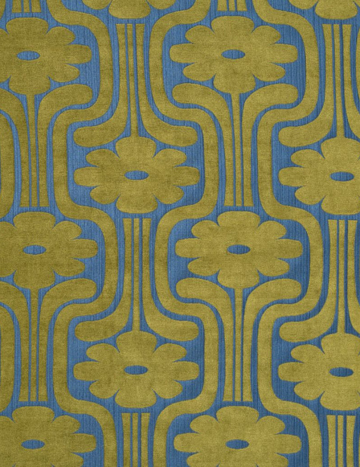 Ткань Orla Kiely Wovens-Volume One WovenClimbingDaisy/Cornflower
