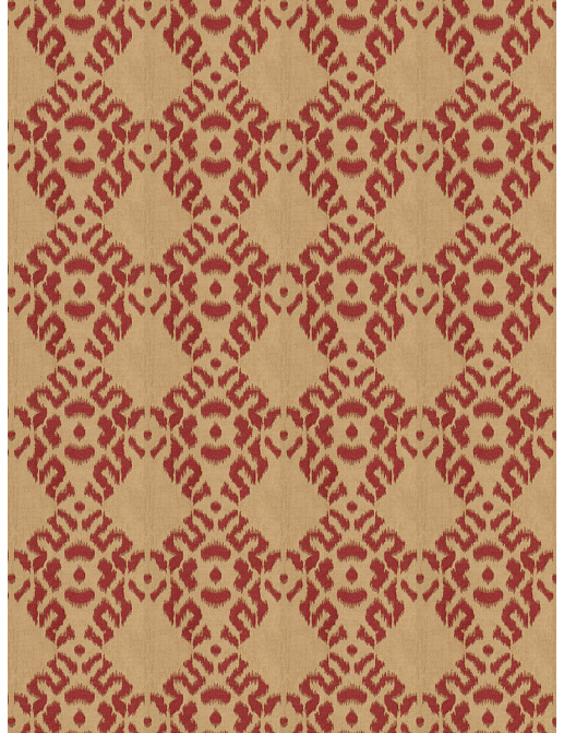Ткань Fabricut Isabelle Borchgrave Mulberry Tribal diamond/Cardinal