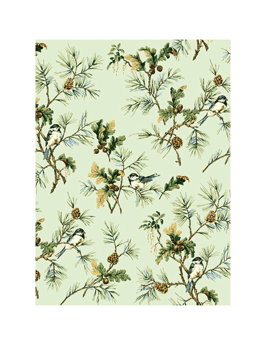 Обои Jaima Brown Retreat Chickadee-Spring-Green