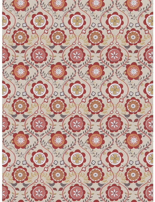 Ткань Fabricut Chromatics Vol.XXII Blossom Midoro/Watermelon