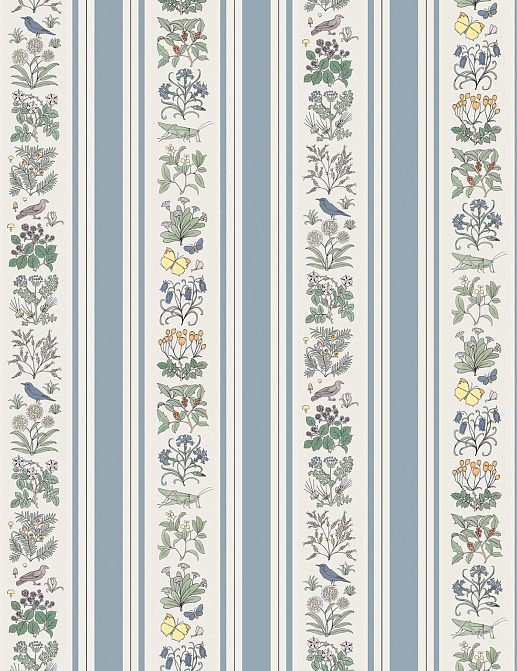 Панно и фотообои House Of Hackney London 1 Voysey's Garden/Off White/Ether Stripe