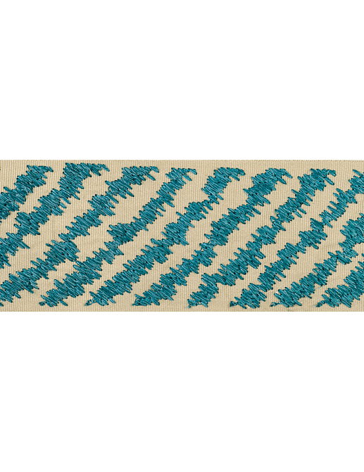 Тесьма Fabricut Isabelle De Borchgrave Trimmings Diamondstripe/Teal