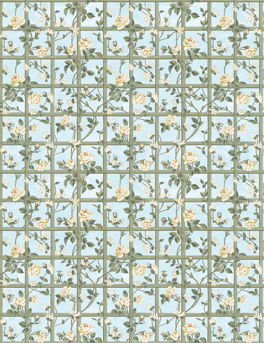 Панно и фотообои Iksel Scenic & Architectural Wallpapers 18th Cent Rose Trellis Ceiling