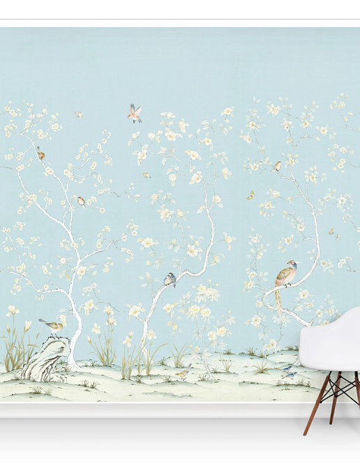 Обои Paul Montgomery Studio Murals For Unique Walls Lavena/Cyan