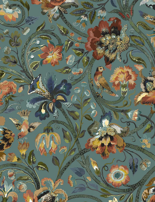 Обои House Of Hackney The Magic of Nature Gaia/Prussian Blue