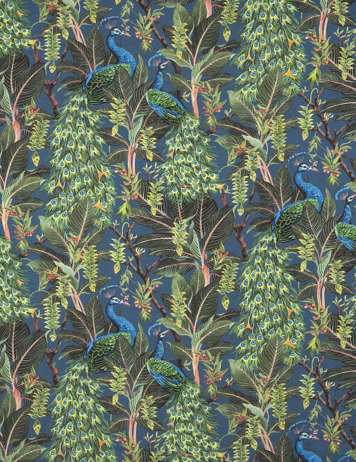 Ткань Mokum The Royal Menagerie Royal Peacock/Midnight