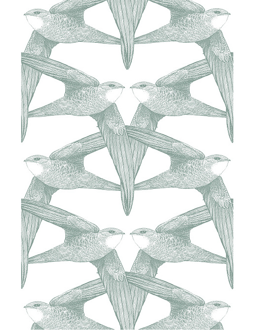 Панно и фотообои Bien Fait Papier Peint WhiteBirds/Celadon