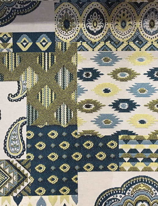 Ткань Galleria Arben Ornament Phuket/898-Turquoise-Pistachio