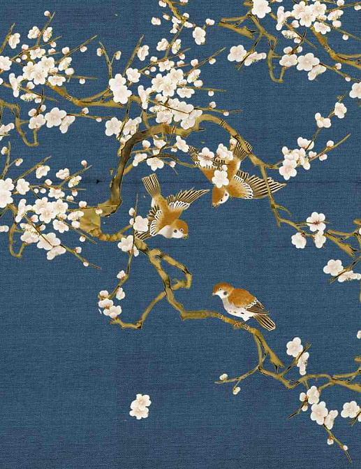 Панно и фотообои Misha Asia Sparrows/Blu Balena
