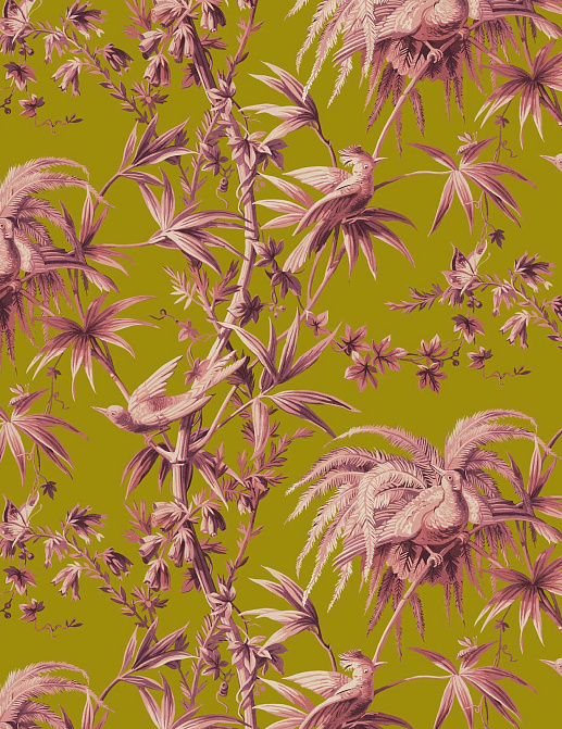 Обои House Of Hackney WII Newness 2018 Aurora/Chartreuse