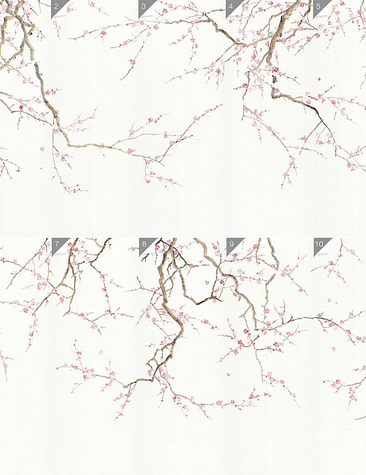 Панно и фотообои Paul Montgomery Studio Complete Collection Cherry Blossoms White