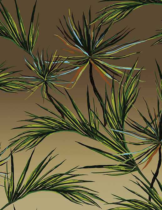 Панно и фотообои Yo2 Luminous Palms LP1.02/Gold