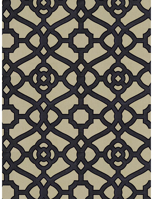 Ткань Fabricut Vignettes Vol.XVI Graphite DramaLattice/Black